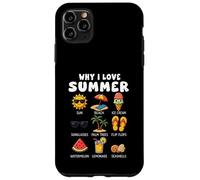 Pourquoi J'aime la crème glacée Summer Beach Sun pour garçons, Filles et Enfants Coque pour iPhone 11 Pro Max