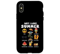 Pourquoi J'aime la crème glacée Summer Beach Sun pour garçons, Filles et Enfants Coque pour iPhone X/XS