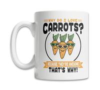Pourquoi J'Aime Les Carottes ? Mug Pratiques Tasse Céramique Mug À Café Pour Cacao Espresso Cappuccino 330Ml