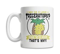 Pourquoi J'Aime Les Tricératops ? Mug À Café Mignonne Tasses À Thé Pratiques Tasse À Café Pour Cuisine Bureau Boissons Chaudes 330Ml