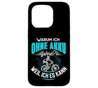 Pourquoi Je Fais sans Batterie Parce Que Je Peux l'utiliser Contre Le vélo électrique. Coque pour iPhone 15 Pro