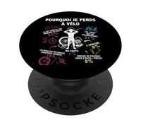 Pourquoi Je perds à Vélo VTT Bike Cycliste Cyclisme Humour PopSockets PopGrip Adhésif
