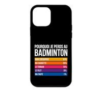 Pourquoi Je Perds Au Badminton Humour Sport Coque pour iPhone 12 Mini