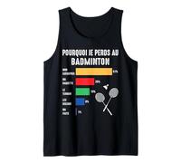 Pourquoi Je perds au Badminton Joueur de Badminton Bad Drôle Débardeur