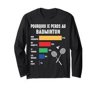 Pourquoi Je perds au Badminton Joueur de Badminton Bad Drôle Manche Longue