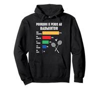 Pourquoi Je perds au Badminton Joueur de Badminton Bad Drôle Sweat à Capuche