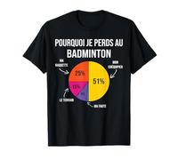 Pourquoi Je perds au Badminton Joueur de Badminton Bad Drôle T-Shirt