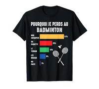 Pourquoi Je perds au Badminton Joueur de Badminton Bad Drôle T-Shirt