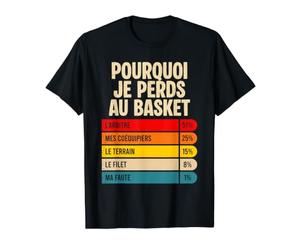 Pourquoi Je Perds Au Basket Perdant Basketteur Basketball T-Shirt Graphique avec Valeur