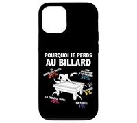 Pourquoi Je perds au Billard Joueur Billardiste Humour Coque pour iPhone 12/12 Pro