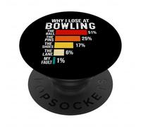 Pourquoi Je perds au Bowling - Funny Sport Bowler PopSockets PopGrip Adhésif