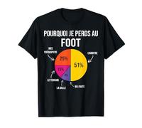 Pourquoi Je perds au Football Footballeur Joueur de Foot T-Shirt