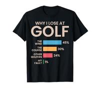 Pourquoi Je perds au Golf Funny Golfing Lover Distressed Golfer T-Shirt