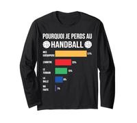 Pourquoi Je perds au Hand Handball Joueur Handballeur Drôle Manche Longue