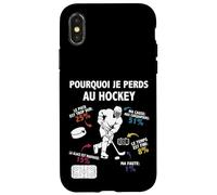 Pourquoi Je perds au Hockey Joueur Hockeyeur sur Glace Drôle Coque pour iPhone X/XS