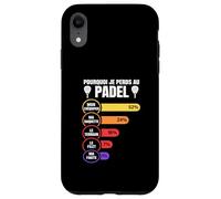 Pourquoi Je Perds Au Padel Drôle Idée Amateur de Padel Coque pour iPhone XR