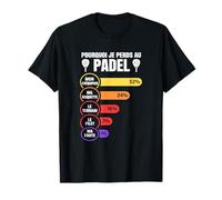 Pourquoi Je Perds Au Padel Drôle Idée Amateur de Padel T-Shirt