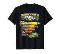 Pourquoi Je Perds Au Padel Drôle Idée Amateur de Padel T-Shirt
