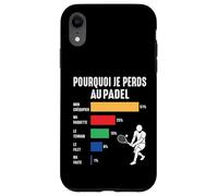 Pourquoi Je perds au Padel Padeliste pade Joueur Fans Humour Coque pour iPhone XR