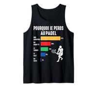 Pourquoi Je perds au Padel Padeliste pade Joueur Fans Humour Débardeur