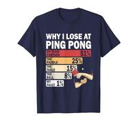 Pourquoi Je perds au ping-Pong Tennis de Table Funny My Fault T-Shirt, Homme, Bleu Marine, L