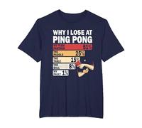 Pourquoi Je perds au ping-Pong Tennis de Table Funny My Fault T-Shirt, Homme Grandes Tailles, Bleu Marine, 4X Tall