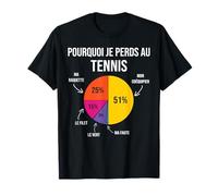 Pourquoi Je perds au Tennis Joueur Amateur de Tennis drôle T-Shirt