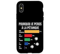 Pourquoi Je perds aux Boules Boccia Boule Pétanque Drôle Coque pour iPhone X/XS