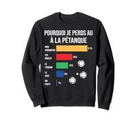 Pourquoi Je perds aux Boules Boccia Boule Pétanque Drôle Sweatshirt
