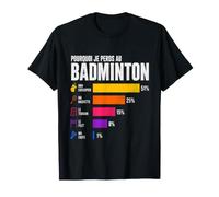 Pourquoi Je Perds Badminton Humour Rétro T-Shirt