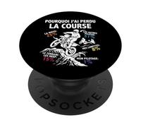 Pourquoi Je perds en Motocross Moto Cross Motard Humour PopSockets PopGrip Adhésif
