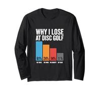 Pourquoi je perds Funny Frisbee Memes Disc Golf Manche Longue