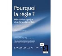 Pourquoi la règle ? Jean-Luc Donnet (Collection dirigée par), Bernard Chervet (Collection dirigée par)