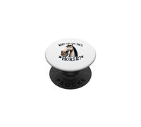 Pourquoi Le Cheval Long Visage Amusant Cheval PopSockets PopGrip Adhésif