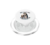 Pourquoi Le Cheval Long Visage Amusant Cheval PopSockets PopGrip pour MagSafe