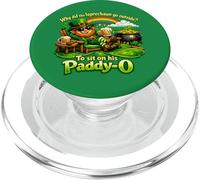 Pourquoi Le Leprechaun va Dehors Papa Blague Jour de la Saint-Patrick PopSockets PopGrip pour MagSafe