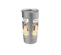 Pourquoi le poulet est-il si drôle parce que c'est drôle de blague pour les amateurs de poulet Gobelet isotherme en acier inoxydable double paroi