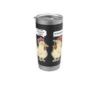 Pourquoi le poulet est-il si drôle parce que c'est drôle de blague pour les amateurs de poulet Gobelet isotherme en acier inoxydable double paroi