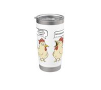 Pourquoi le poulet est-il si drôle parce que c'est drôle de blague pour les amateurs de poulet Gobelet isotherme en acier inoxydable double paroi