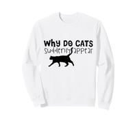 Pourquoi Les Chats apparaissent-Ils soudainement - Funny Cat Lover Sweatshirt