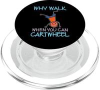 Pourquoi Marcher Quand on Peut Cartwheel Gymnastics Gym Flip Cheer PopSockets PopGrip pour MagSafe