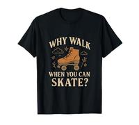 Pourquoi marcher quand on peut patiner ? Doodle Serif Vintage T-Shirt