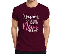Pourquoi n'avez-vous pas dit non drôle sarcastique cadeau JGA T-shirt pour homme, bordeaux, 3XL