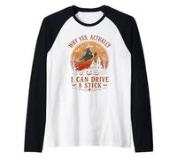 Pourquoi Oui Actually I Can Drive A Stick Halloween Manche Raglan