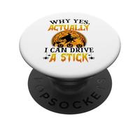 Pourquoi Oui, en Fait, Je Peux Conduire Une sorcière bâton Halloween Filles PopSockets PopGrip Adhésif