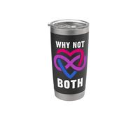 Pourquoi Pas Les Deux Symbole Polyamour Bi Fierté Gobelet isotherme en acier inoxydable double paroi