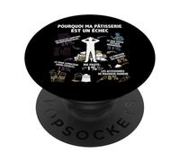 Pourquoi pâtisserie est Un échec Pâtissier patissière Drôle PopSockets PopGrip Adhésif