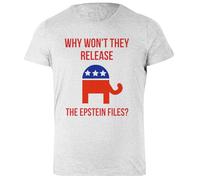 Pourquoi RefusentIls De Publier Les Dossiers Epstein ? T-Shirt Femme Basic Coton Gris Basic Cotton Grey Women's T-Shirt