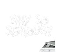 Pourquoi si sérieux autocollant - autocollant de voiture auto-adhésif, autocollant drôle de casque de moto, étiquette décorative en vinyle | Creative do it -it -it -self-decor for laptop wall