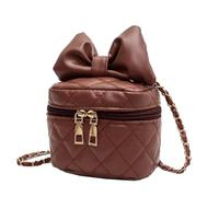 Pourse à seau pour femmes - sac à bandoulière en cuir PU avec détail de l'arc | Sac à bandoulière Hobo élégant | Small Square Handbag | Pourse quotidienne à la mode pour les femmes | Accessoire à la m